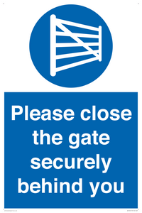 Please close the gate securely behind you